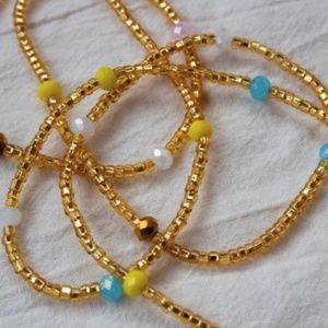Royal Leo Waist Beads Gold and Rainbow waistbeads